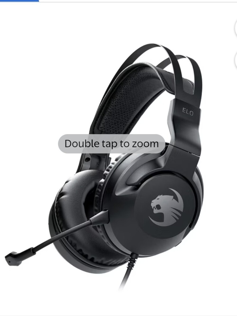 Roccat ELOX Black Over-Ear Gaming Headset with Mic